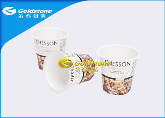 Automatic Forming Plastic Yogurt Cups With Curved Surface Logo Printing