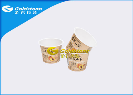 Offset Printing Food Grade  Plastic Yogurt Cups , Environmental Friendly Disposable Ice Cream Cups