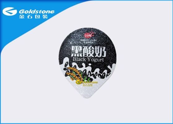 Colorful Printing Yogurt Cup Heat Seal Foil Lids Rectanglar / Peach Shape
