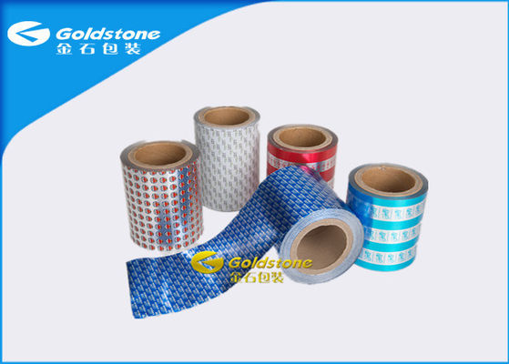 Die Cut Aluminum Foil Lids / Lidding Film Cold Hot Filling Blue Color Printing