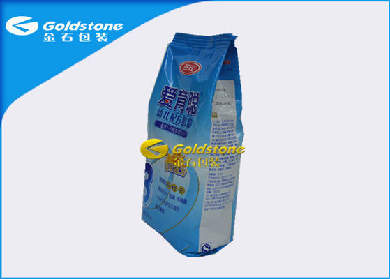 Food Grade Stand Up Powder Packaging Bags For Whey Protein / Milk Powder Quad Seal