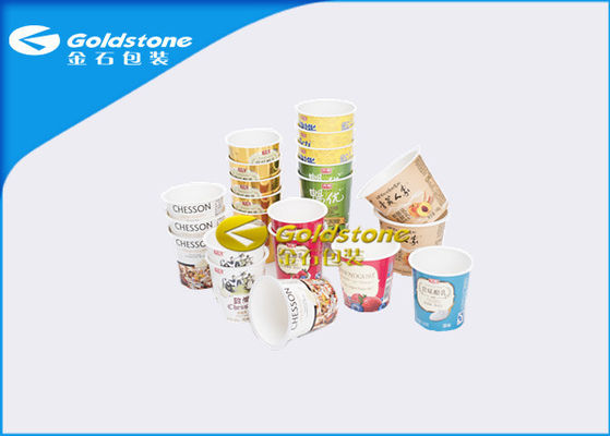 High Level Cardboard Paper Plastic Ice Cream Cups With Two - Sides Multi Colored