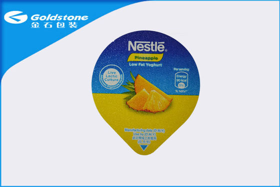 Aluminum Foil Yogurt Cup Heat Seal Lids Rich Pattern Up To 8 Colors Different  Thickness