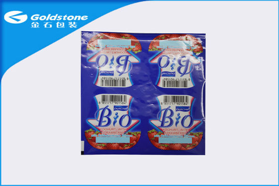 Coloury Pattern No Spill Aluminum Lidding Roll Film For Dairy Packaging