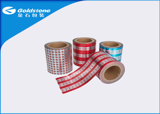 Good Seal Laminated Seal Aluminium Foil Lids Cap Film Roll With Vivid Pattern