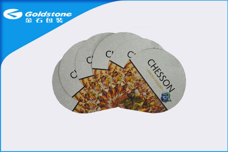 Exquisite Printing Heat Seal Foil Lids For Dairy Packaging , Circular Or Customized Shape