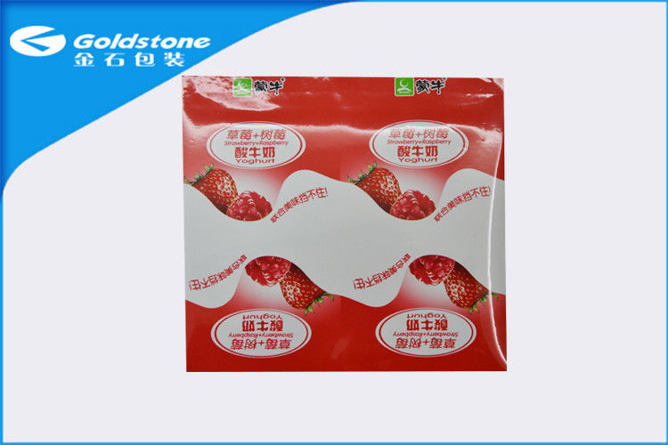 Milk Packaging High Barrier Aluminum Sealing Film For Yogurt Cup , 10 Colors
