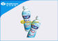 Eco Friendly Plastic Packaging Yogurt Cups / Bottles White / Blue Colored