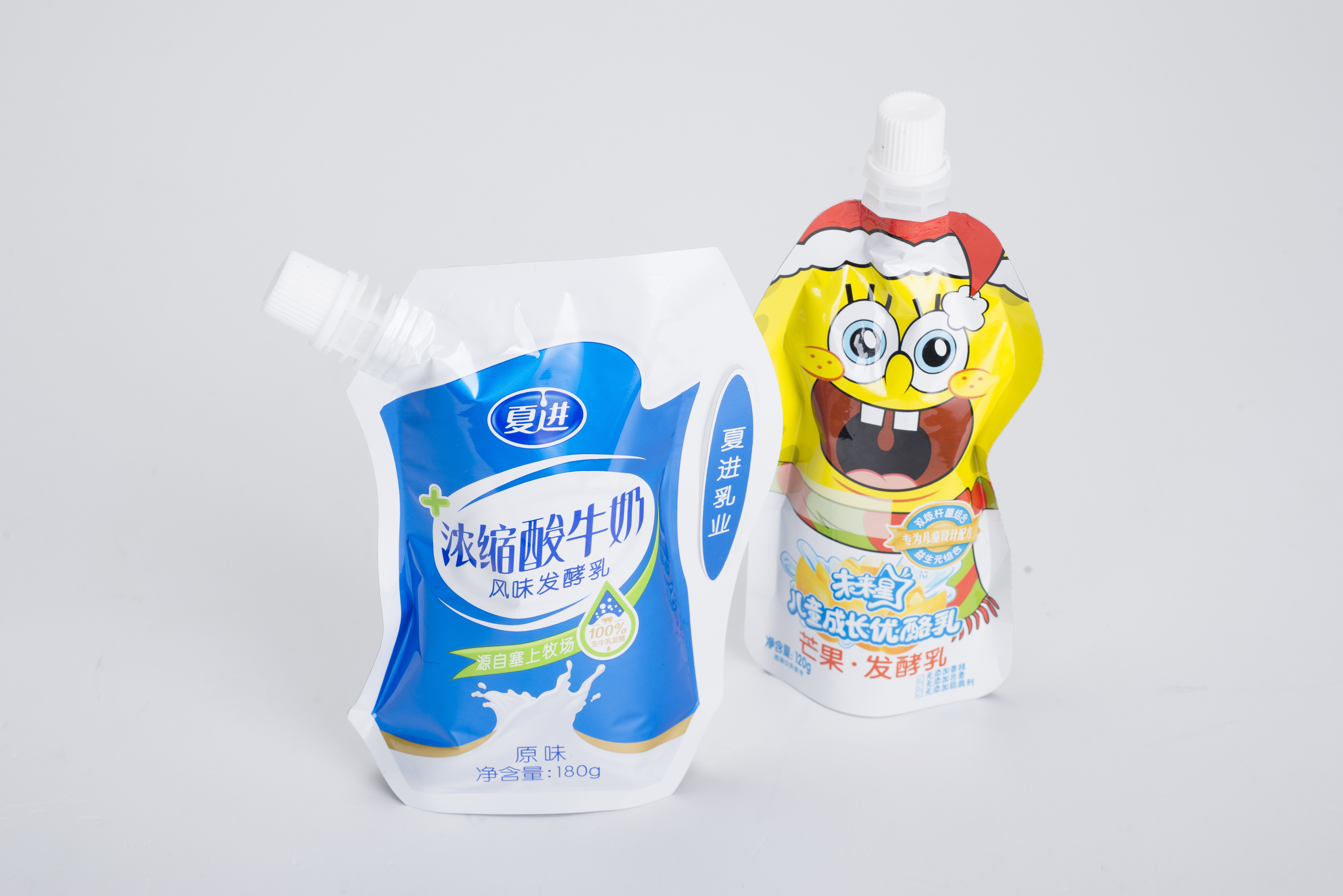 Flat Bottom Stand Up Pouches With Conner Spout Doypack For Jelly ...